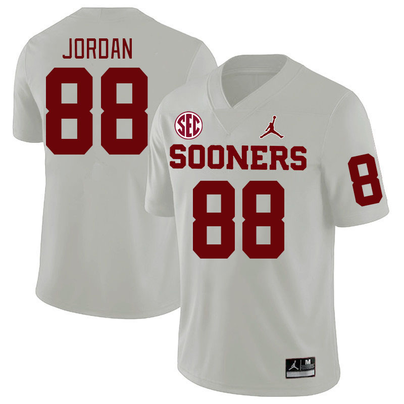 #88 Jacob Jordan Oklahoma Sooners 2024 SEC Conference College Football Jerseys-White